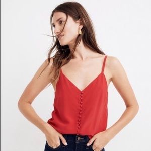 Madewell silk red tank top sz 4